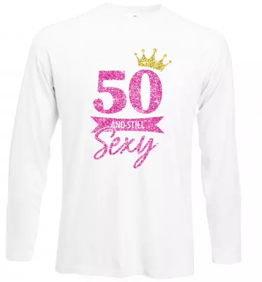 Лонгслів 50 and still sexy Білий фото