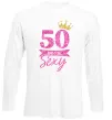 Лонгслів 50 and still sexy Білий фото