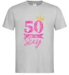Чоловіча футболка 50 and still sexy Сірий фото