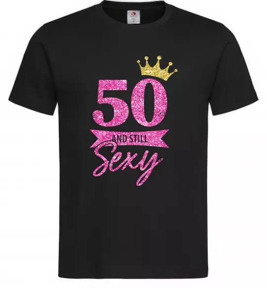 Чоловіча футболка 50 and still sexy Чорний фото