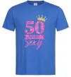 Чоловіча футболка 50 and still sexy Яскраво-синій фото