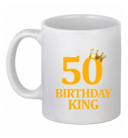 Чашка керамическая 50 Birthday king
