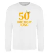 Світшот 50 Birthday king Білий фото