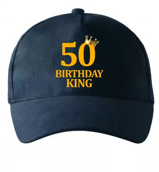 Кепка 50 Birthday king Темно-синій фото