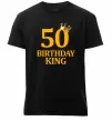 Чоловіча преміум футболка 50 Birthday king Чорний фото