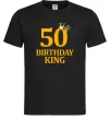 Чоловіча футболка 50 Birthday king Чорний фото