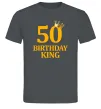 Чоловіча футболка 50 Birthday king Графіт фото