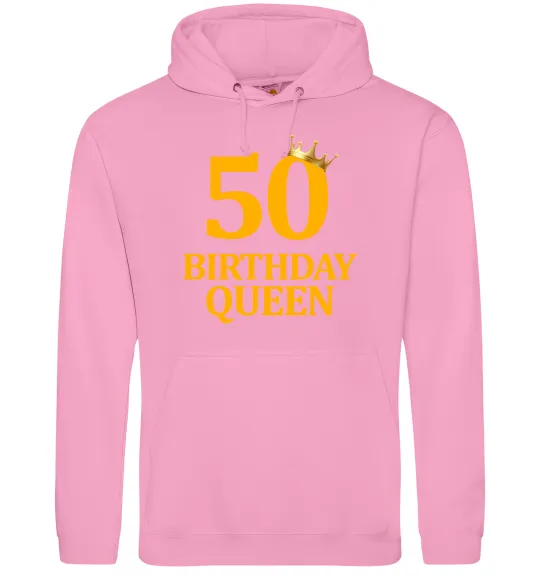 Жіноча толстовка (худі) 50 birthday queen Рожевий фото