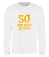 Свитшот 50 birthday queen Белый фото