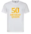 Чоловіча футболка 50 birthday queen Білий фото