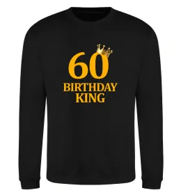 Свитшот 60 birthday king Черный фото