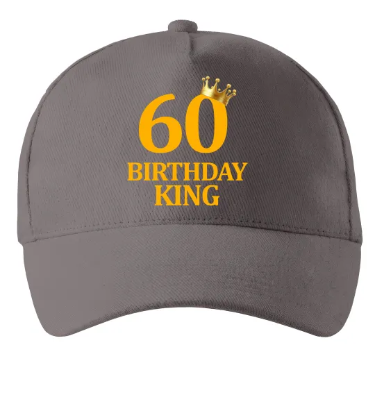 Кепка 60 birthday king Серый фото