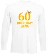 Лонгслів 60 birthday king Білий фото