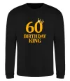 Світшот 60 birthday king Чорний фото