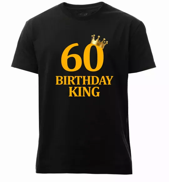 Чоловіча преміум футболка 60 birthday king Чорний фото