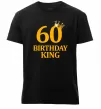 Чоловіча преміум футболка 60 birthday king Чорний фото