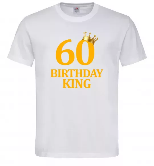 Чоловіча футболка 60 birthday king Білий фото