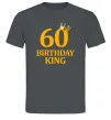 Чоловіча футболка 60 birthday king Графіт фото