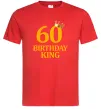Чоловіча футболка 60 birthday king Червоний фото