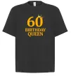Футболка Оверсайз 60 birthday queen Черный фото