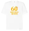 Футболка Оверсайз 60 birthday queen Белый фото