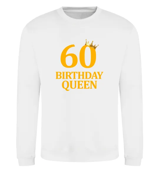 Свитшот 60 birthday queen Белый фото