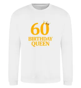 Свитшот 60 birthday queen Белый фото