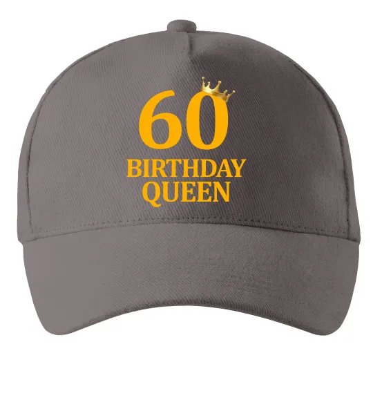 Кепка 60 birthday queen Серый фото