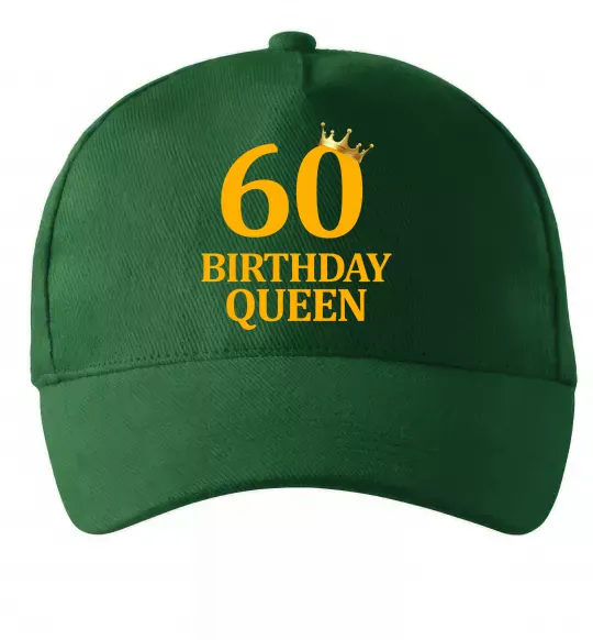 Кепка 60 birthday queen Темно-зеленый фото