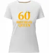 Женская премиум футболка 60 birthday queen Белый фото