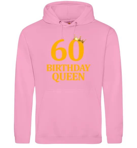 Женская толстовка (худи) 60 birthday queen Розовый фото