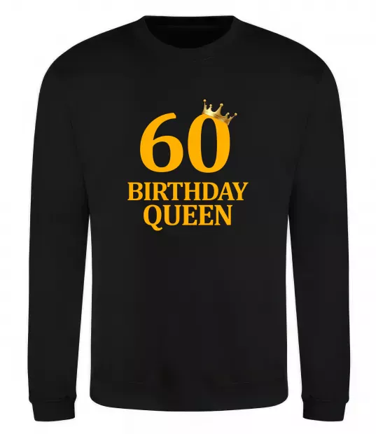Свитшот 60 birthday queen Черный фото
