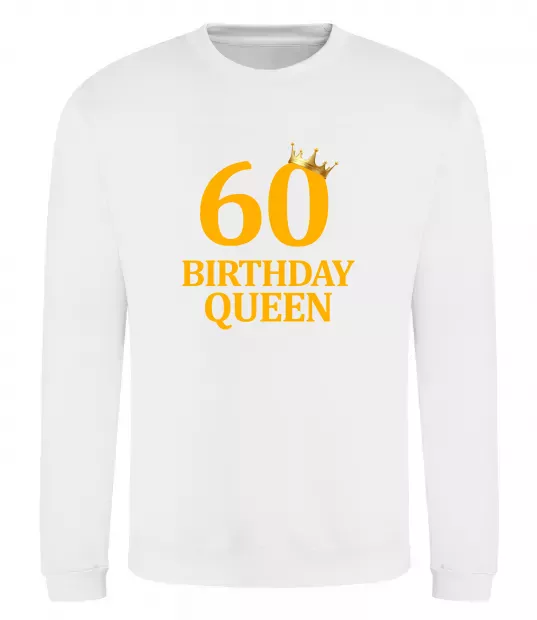 Свитшот 60 birthday queen Белый фото