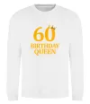 Свитшот 60 birthday queen Белый фото