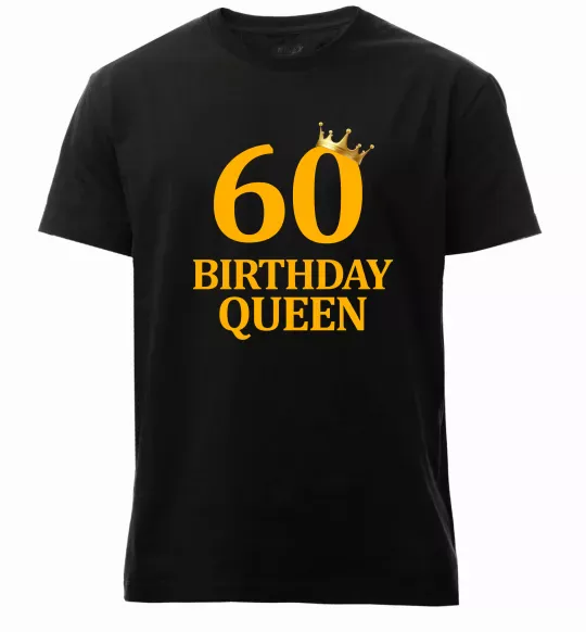 Чоловіча преміум футболка 60 birthday queen Чорний фото
