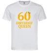 Мужская футболка 60 birthday queen Белый фото