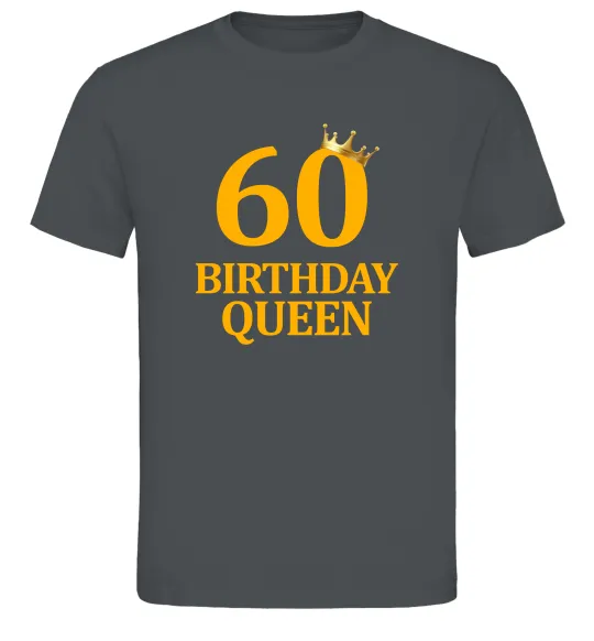 Мужская футболка 60 birthday queen Графит фото