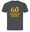 Мужская футболка 60 birthday queen Графит фото