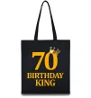 Эко-сумка 70 birthday king Черный фото