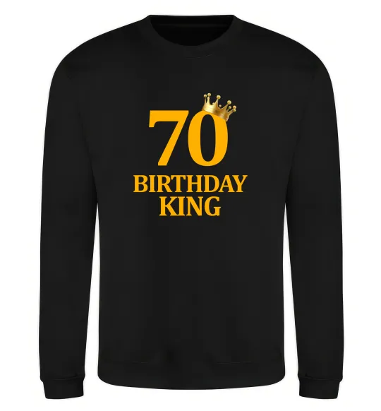 Свитшот 70 birthday king Черный фото