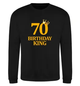 Свитшот 70 birthday king Черный фото