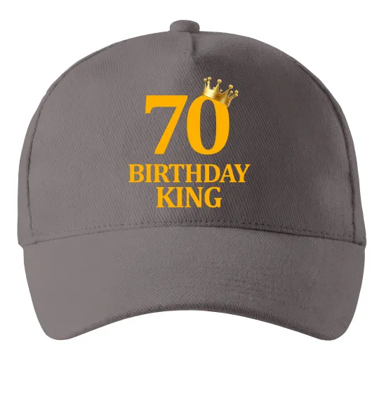 Кепка 70 birthday king Серый фото