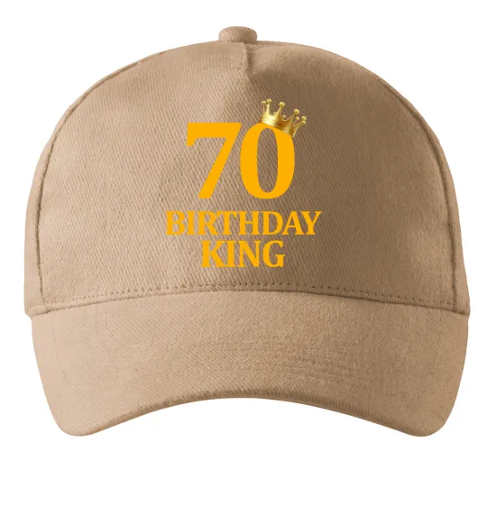 Кепка 70 birthday king Песочный фото