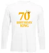 Лонгслив 70 birthday king Белый фото