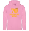 Чоловіча толстовка (худі) 70 birthday king Рожевий фото