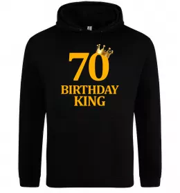 Чоловіча толстовка (худі) 70 birthday king Чорний фото