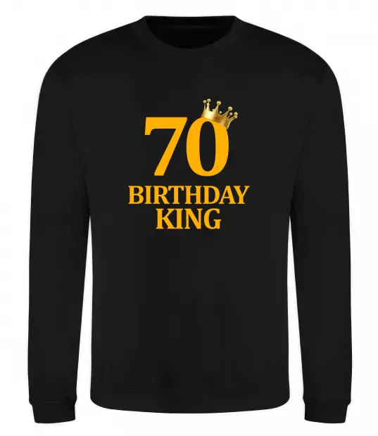 Світшот 70 birthday king Чорний фото