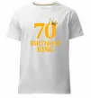 Мужская премиум футболка 70 birthday king Белый фото