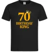 Мужская футболка 70 birthday king Черный фото