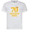 Мужская футболка 70 birthday king Белый фото